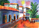 "Baja Street" an original watercolor