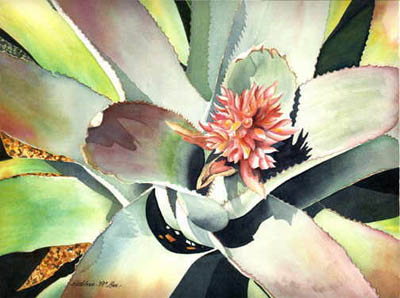Bromeliad Spring 22" x 14.5"  watercolor