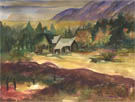 "Purple Mountains" - an original  watercolor