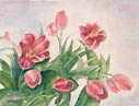 "Pink Tulips" - an original watercolor